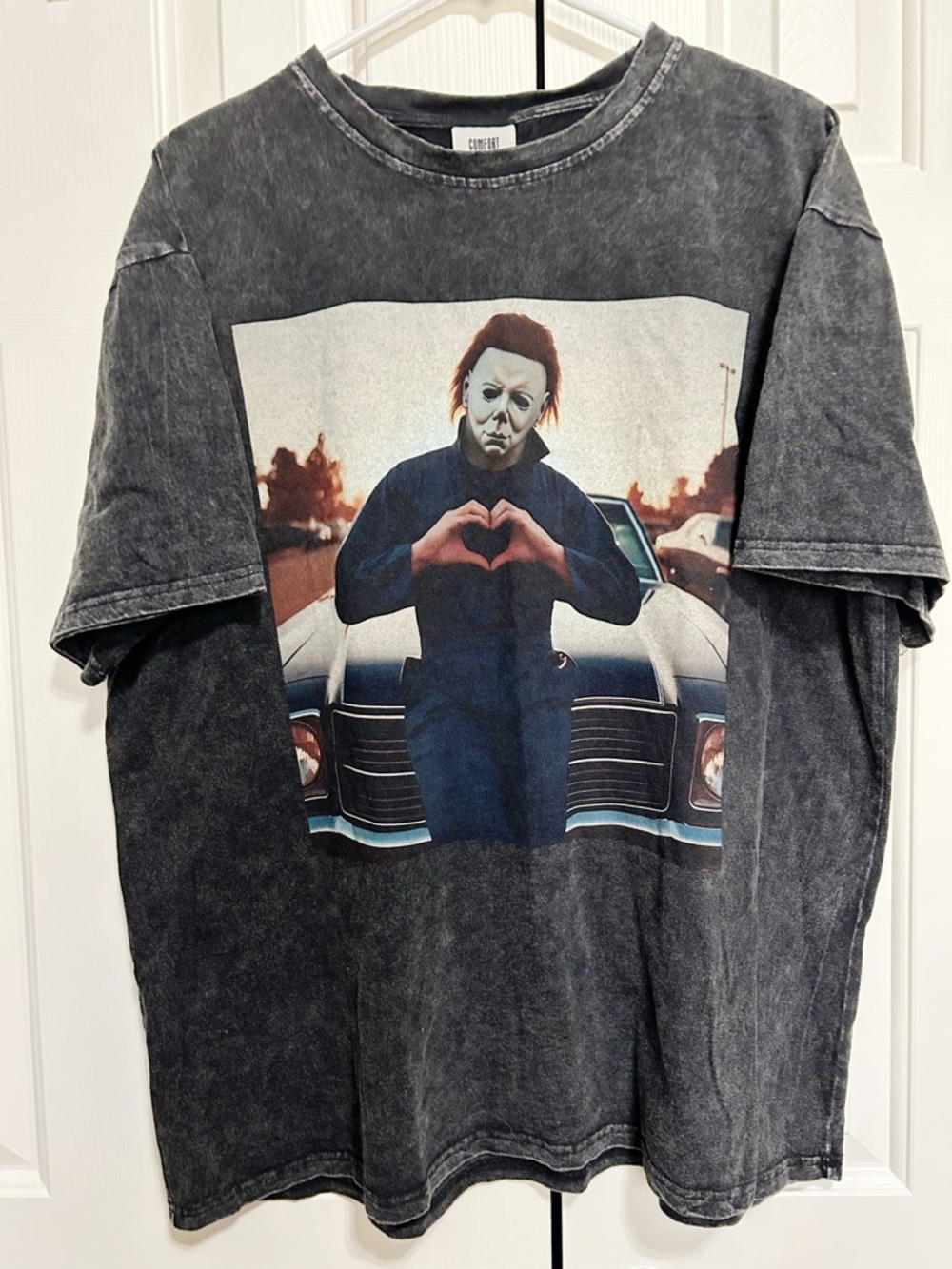 Comfort Colors Michael Myers Tshirt XL Retro Horror Icon 100% Cotton